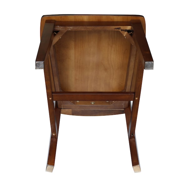 International Concepts Set of 2 San Remo Splatback Chairs, Espresso - C581-10P