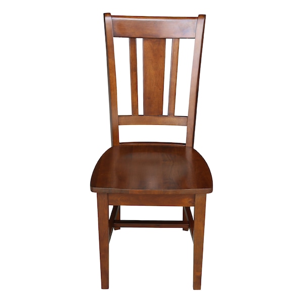International Concepts Set of 2 San Remo Splatback Chairs, Espresso - C581-10P