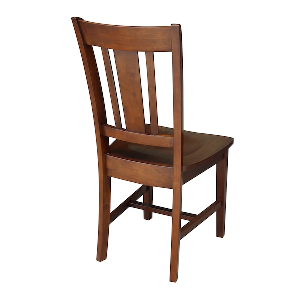 International Concepts Set of 2 San Remo Splatback Chairs, Espresso - C581-10P