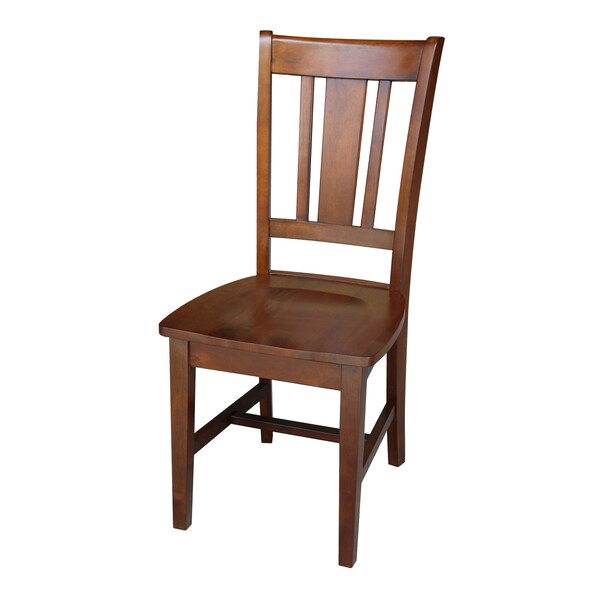 International Concepts Set of 2 San Remo Splatback Chairs, Espresso - C581-10P