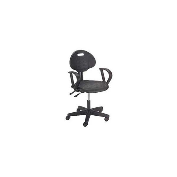 Global Industrial Puncture Proof Ergonomic Chair With Armrests, Polyurethane Seat and Back - 250629