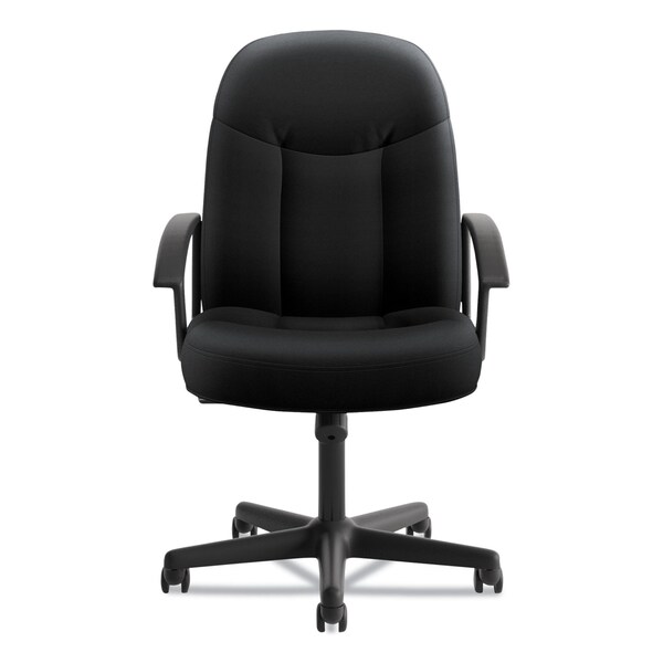 Hon Basyx Executive Chair Chair, High-Back, Swivel, Black, Fixed Arms, Plastic, Black - VL601VA10T