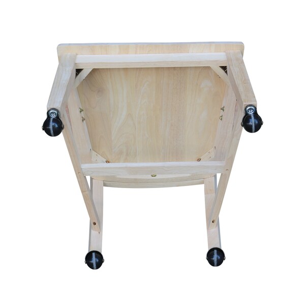 International Concepts Dining Chair with Casters, Unfinished - C-226
