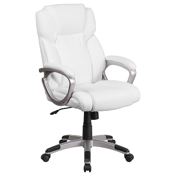 Flash Furniture Office Chair, 44 in H, Silver - GO-2236M-WH-GG