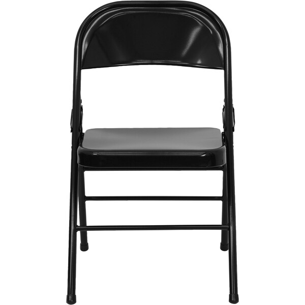 Flash Furniture Black Metal Folding Chair - 4-HF3-MC-309AS-BK-GG