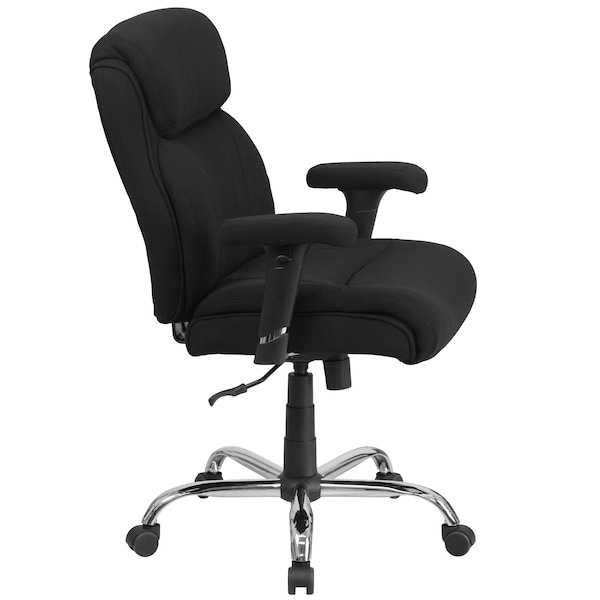 Flash Furniture Hercules Task Office Chair, Black Back, 29-1/2 in W 29" L 44" H, Adjustable Padded, Fabric Seat - GO-2031F-GG