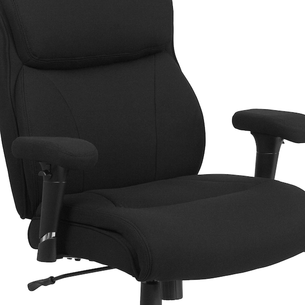 Flash Furniture Hercules Task Office Chair, Black Back, 29-1/2 in W 29" L 44" H, Adjustable Padded, Fabric Seat - GO-2031F-GG
