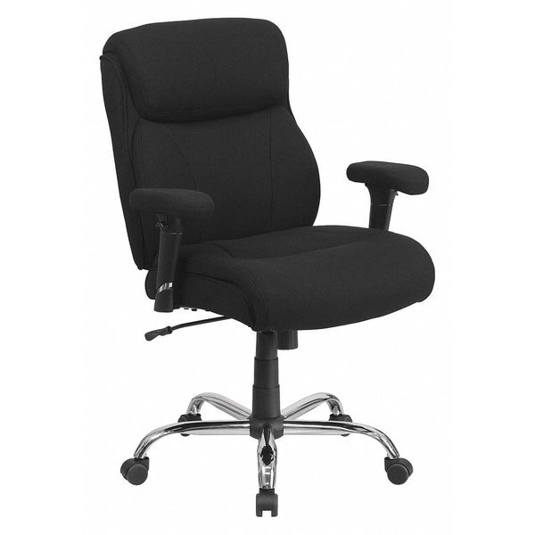 Flash Furniture Hercules Task Office Chair, Black Back, 29-1/2 in W 29" L 44" H, Adjustable Padded, Fabric Seat - GO-2031F-GG
