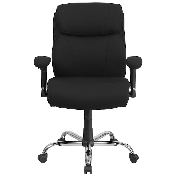 Flash Furniture Hercules Task Office Chair, Black Back, 29-1/2 in W 29" L 44" H, Adjustable Padded, Fabric Seat - GO-2031F-GG