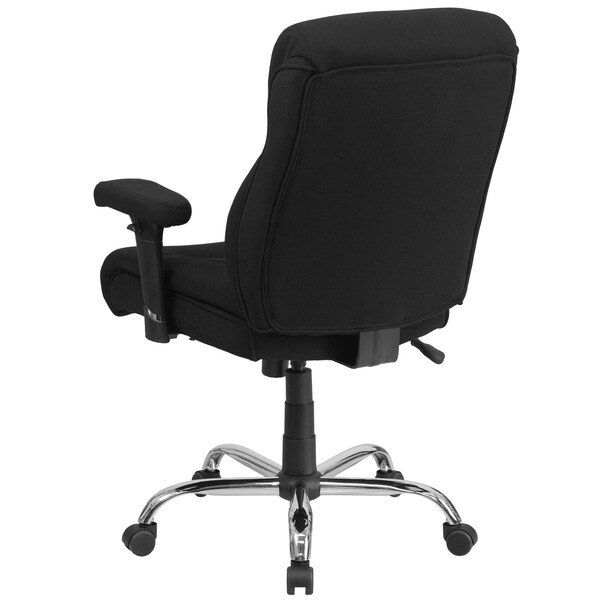 Flash Furniture Hercules Task Office Chair, Black Back, 29-1/2 in W 29" L 44" H, Adjustable Padded, Fabric Seat - GO-2031F-GG