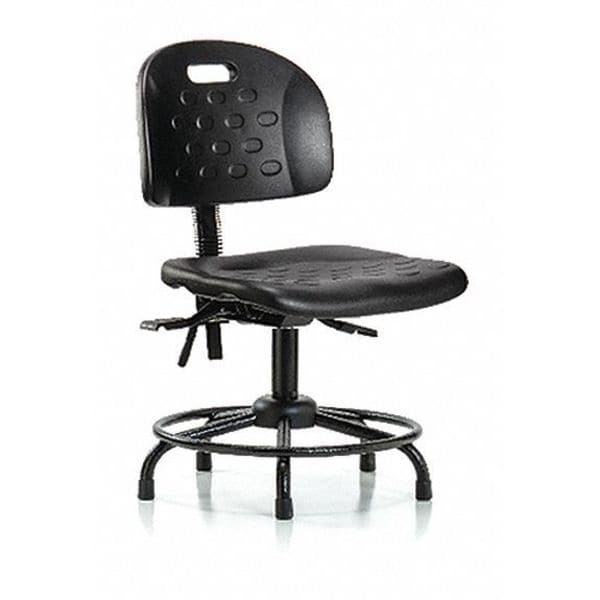 Blue Ridge Ergonomics Desk Chair Newport Desk Chair, RT, Glides, No Arms, 17" to 22" Height, Black; Blue - BR-HPDHCH-RT-T0-A0-RG