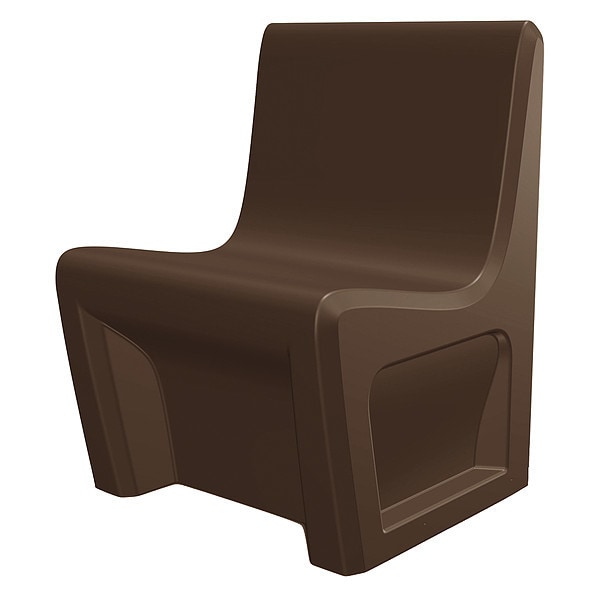 Cortech Sentinel Chair, Brown Seat, Tan Back, 24 in W 24" L 33" H, Armless, Polyethylene Seat - 116484BN