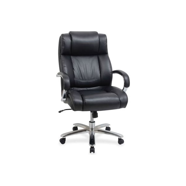 Lorell Lorell Big and Tall Leather Chair with UltraCoil Comfort - Black - 99845