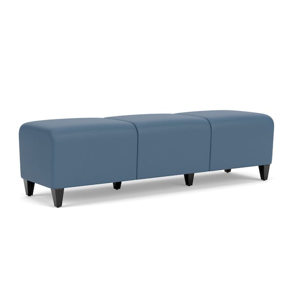 Lesro Siena Lounge Reception 3 Seat Bench, Black, MD Titan Upholstery - SN3001