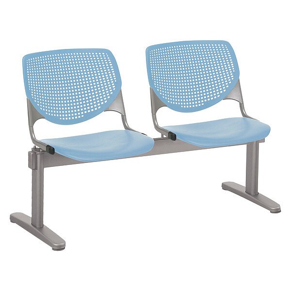 Kfi Kool Beam Seat Beam Seating, Blue Back, 47 in W 22” L 31” H, Polypropylene Seat - 2300BEAM2-P35