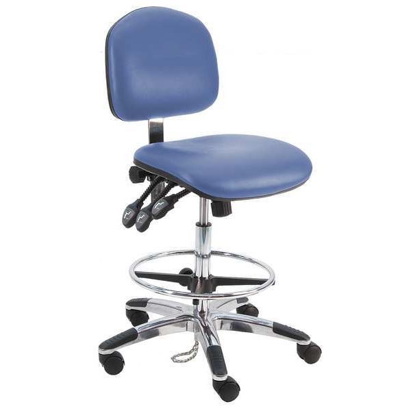 Benchpro Ergonomic Chair Ergonomic Chair, 21" to 31" Height, Vinyl, Blue - LAT-DCRB-TLC-WW-BLUE