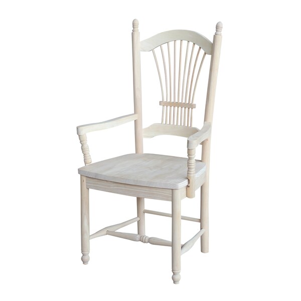 International Concepts Sheafback Arm Chair, Unfinished - C-1622