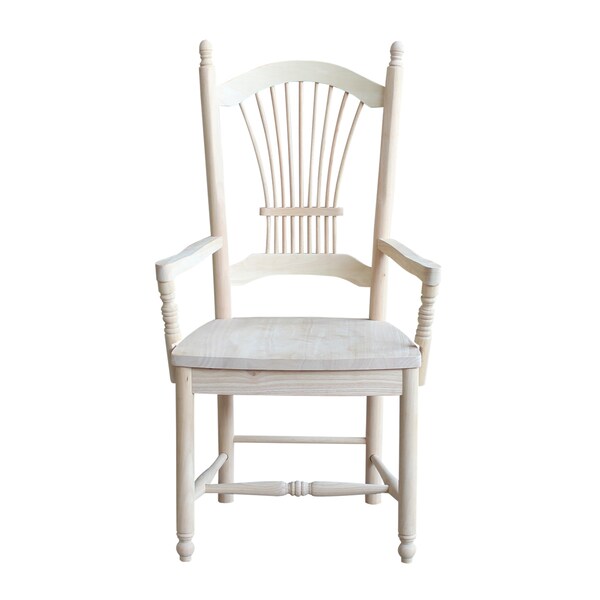 International Concepts Sheafback Arm Chair, Unfinished - C-1622