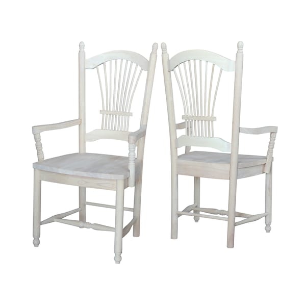 International Concepts Sheafback Arm Chair, Unfinished - C-1622