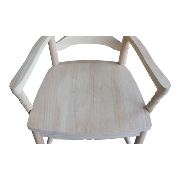 International Concepts Sheafback Arm Chair, Unfinished - C-1622