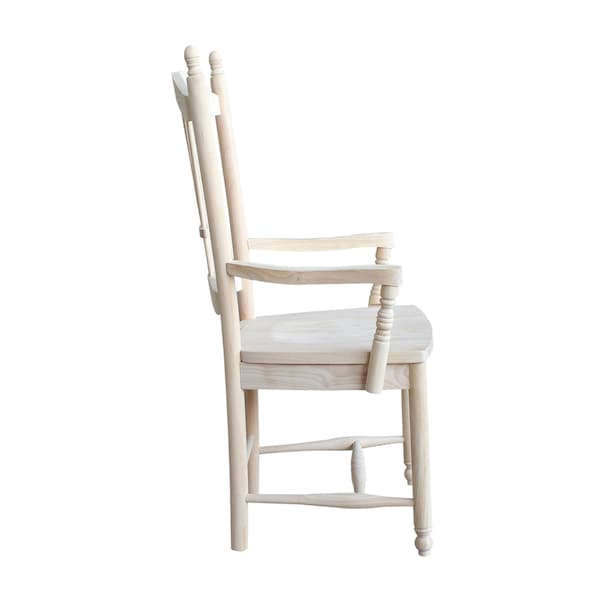 International Concepts Sheafback Arm Chair, Unfinished - C-1622