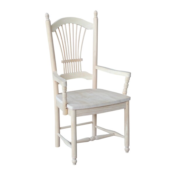 International Concepts Sheafback Arm Chair, Unfinished - C-1622