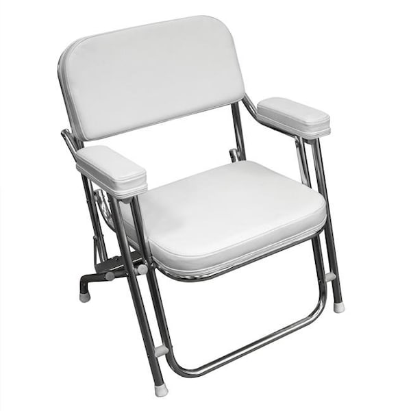 Wise Wise 3316-784 Boaters Value Promotional Folding Deck Chair; White - 3316-784