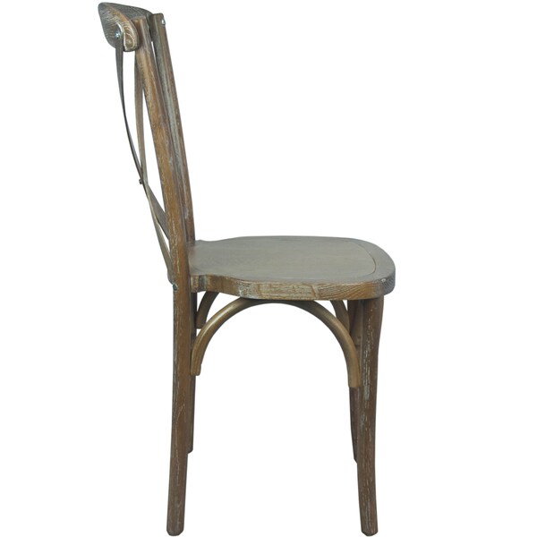Flash Furniture Advantage Medium With White Grain X-Back Chair, PK2 - X-BACK-MEDWHT-2