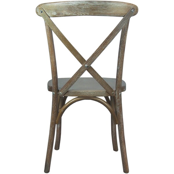 Flash Furniture Advantage Medium With White Grain X-Back Chair, PK2 - X-BACK-MEDWHT-2