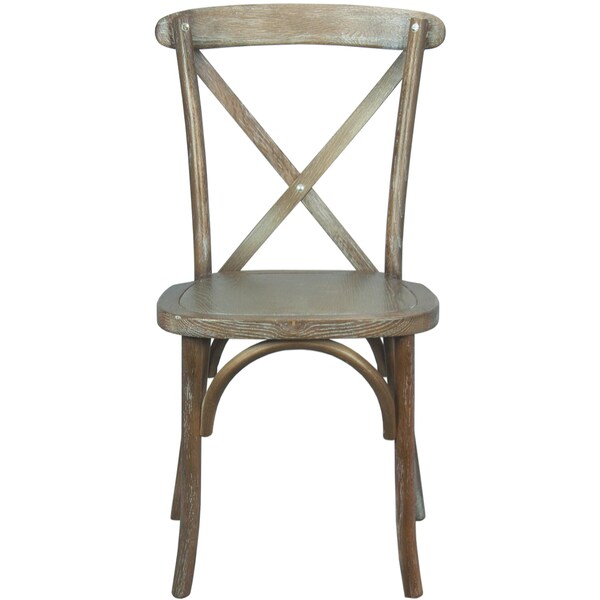 Flash Furniture Advantage Medium With White Grain X-Back Chair, PK2 - X-BACK-MEDWHT-2