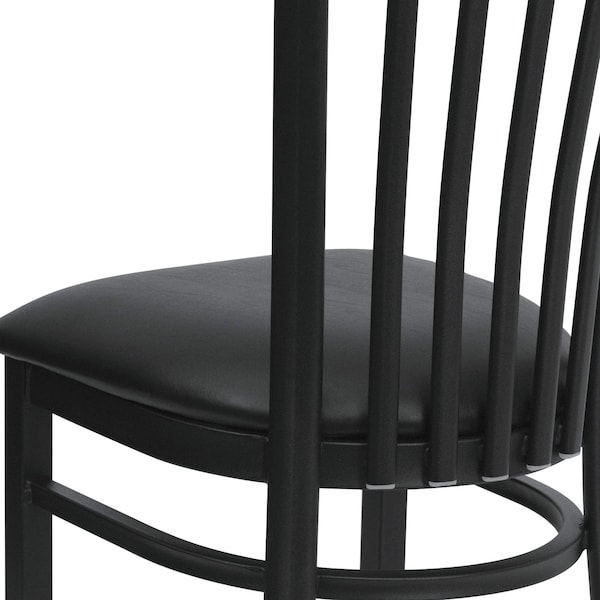 Flash Furniture Hercules Restaurant Chair, 17-1/4 in W 18-3/4" L 34-3/4" H - XU-DG6Q4BSCH-BLKV-GG