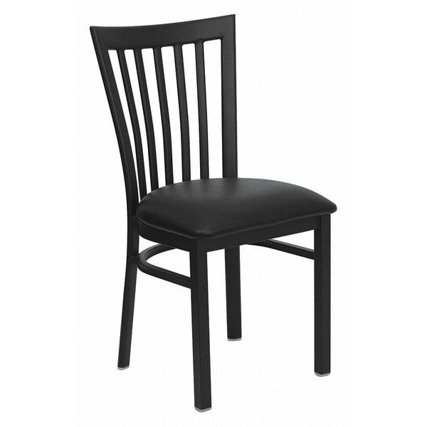 Flash Furniture Hercules Restaurant Chair, 17-1/4 in W 18-3/4" L 34-3/4" H - XU-DG6Q4BSCH-BLKV-GG