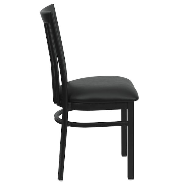 Flash Furniture Hercules Restaurant Chair, 17-1/4 in W 18-3/4" L 34-3/4" H - XU-DG6Q4BSCH-BLKV-GG