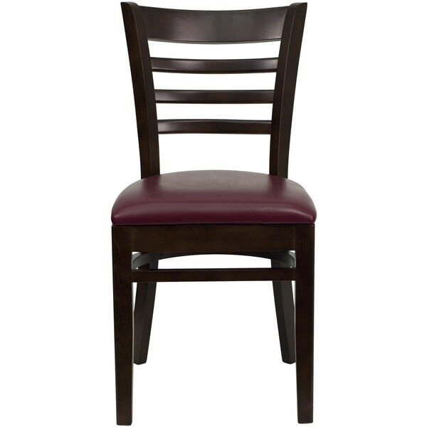 Flash Furniture Hercules Restaurant Chair, Wood Back, 17-1/4 in W 20" L 33-3/4" H - XU-DGW0005LAD-WAL-BURV-GG