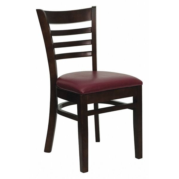 Flash Furniture Hercules Restaurant Chair, Wood Back, 17-1/4 in W 20" L 33-3/4" H - XU-DGW0005LAD-WAL-BURV-GG