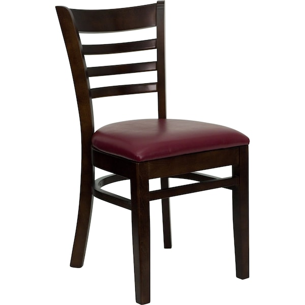 Flash Furniture Hercules Restaurant Chair, Wood Back, 17-1/4 in W 20" L 33-3/4" H - XU-DGW0005LAD-WAL-BURV-GG