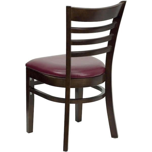 Flash Furniture Hercules Restaurant Chair, Wood Back, 17-1/4 in W 20" L 33-3/4" H - XU-DGW0005LAD-WAL-BURV-GG