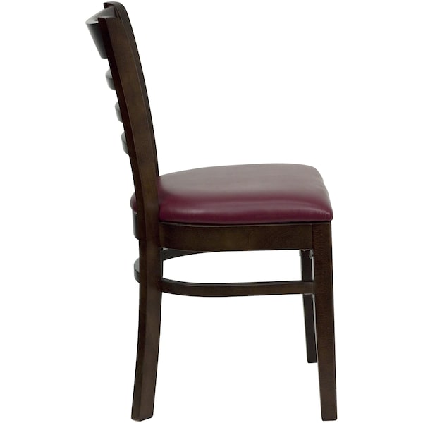 Flash Furniture Hercules Restaurant Chair, Wood Back, 17-1/4 in W 20" L 33-3/4" H - XU-DGW0005LAD-WAL-BURV-GG