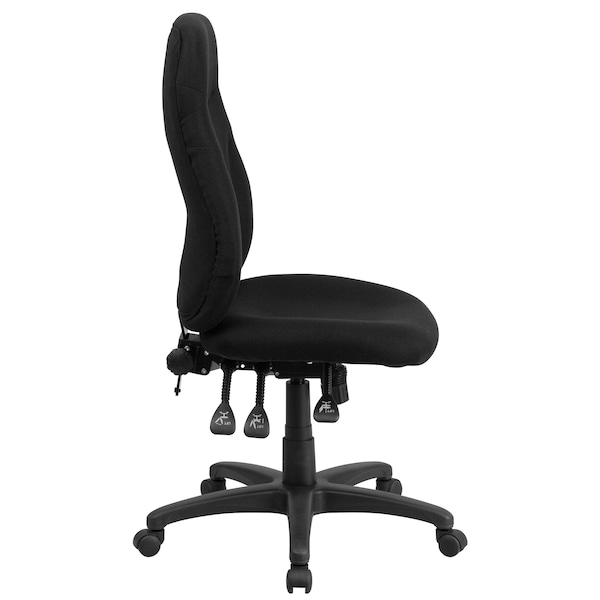 Flash Furniture Fabric Task Chair, 16-3/4" to 20-1/2", Black - BT-90297H-GG