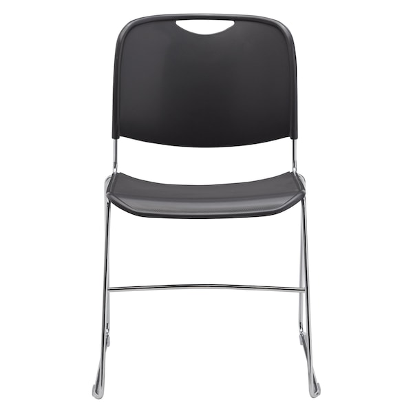 National Public Seating Stacking Chair, 8500 Series, Polypropylene Gray, PK4 - 8502