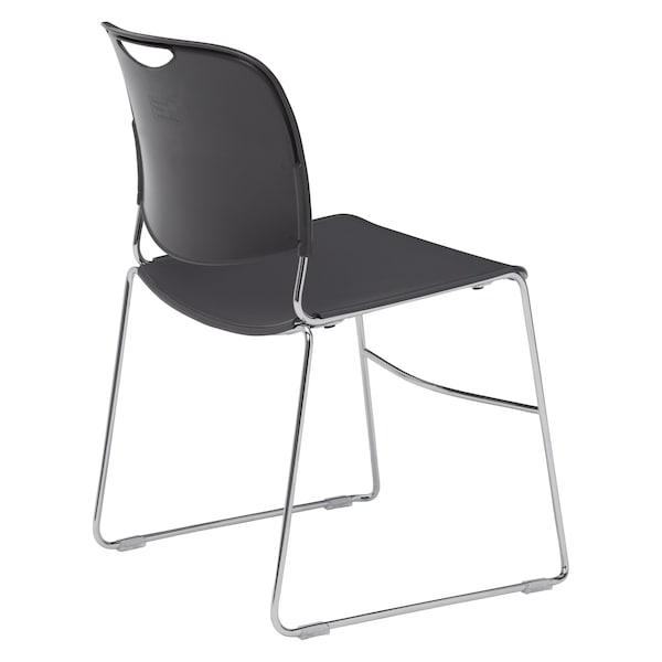 National Public Seating Stacking Chair, 8500 Series, Polypropylene Gray, PK4 - 8502