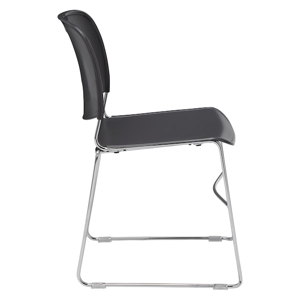 National Public Seating Stacking Chair, 8500 Series, Polypropylene Gray, PK4 - 8502