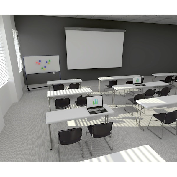 National Public Seating Stacking Chair, 8500 Series, Polypropylene Gray, PK4 - 8502