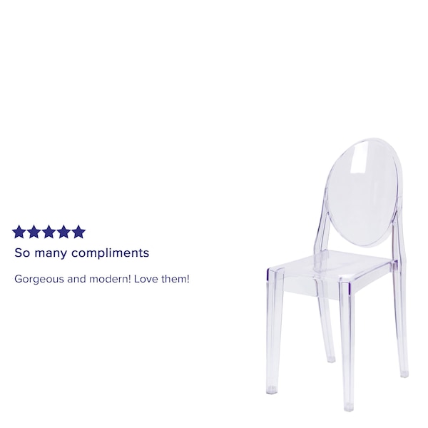 Flash Furniture Clear Stacking Side Chair - FH-111-APC-CLR-GG