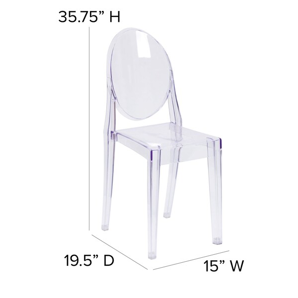 Flash Furniture Clear Stacking Side Chair - FH-111-APC-CLR-GG