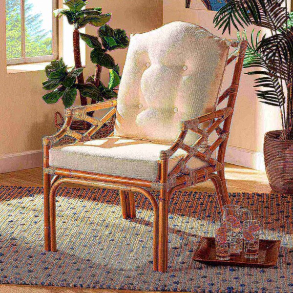 Baxton Studio Sonia Modern and Contemporary Natural Finished Rattan Armchair - 185-11879-ZORO