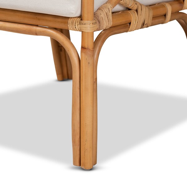 Baxton Studio Sonia Modern and Contemporary Natural Finished Rattan Armchair - 185-11879-ZORO