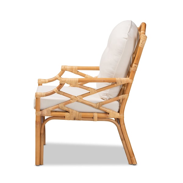 Baxton Studio Sonia Modern and Contemporary Natural Finished Rattan Armchair - 185-11879-ZORO