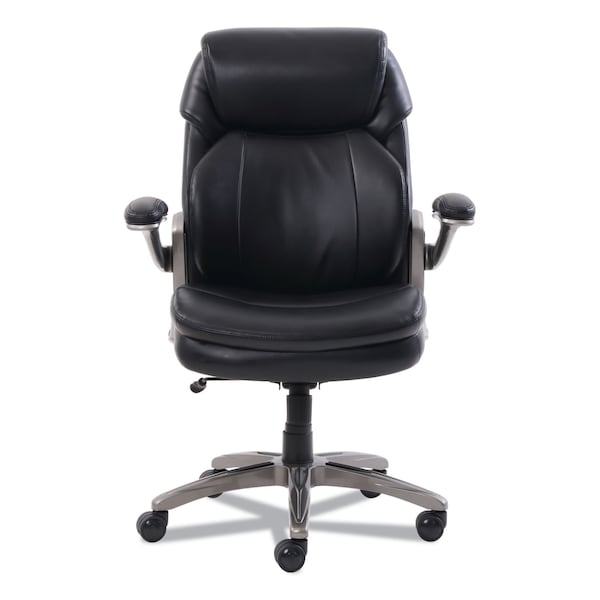 Sertapedic Cosset Mid-Back Executive Chair, Supports up to 275 lbs., Black/Slate - 48966