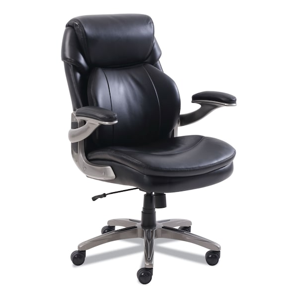 Sertapedic Cosset Mid-Back Executive Chair, Supports up to 275 lbs., Black/Slate - 48966